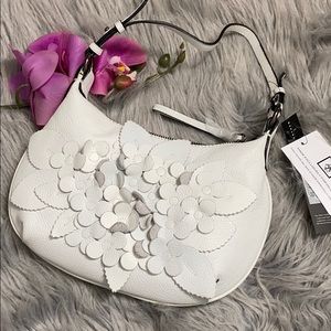 Tahari ASL Parks Small Hobo Purse- White Leather NWTs